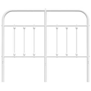 Kovové náhradní čelo postele bílé 120 cm - obrázek 4