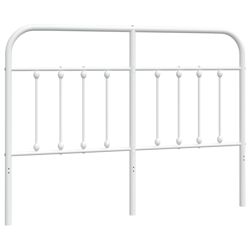 vidaXL Kovové čelo postele bílé 140 cm