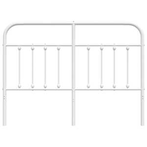 Kovové náhradní čelo postele bílé 150 cm - obrázek 4
