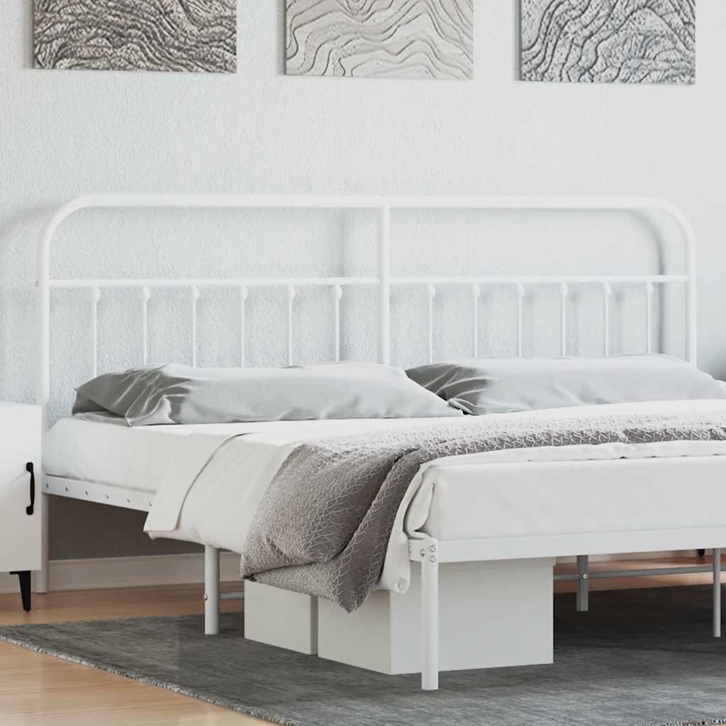 vidaXL Metallinen vaihtopääty valkoinen 200 cm