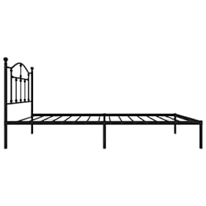 Kovový rám postele s čelem černý 80 x 200 cm - obrázek 6