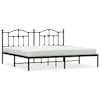 vidaXL metallist voodiraam peatsiga, must, 193x203 cm