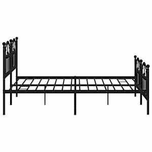 Kovový rám postele bez matrace s nožním čelem černý 180x200 cm - obrázek 6