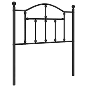 Kovové náhradní čelo postele černé 80 cm - obrázek 2