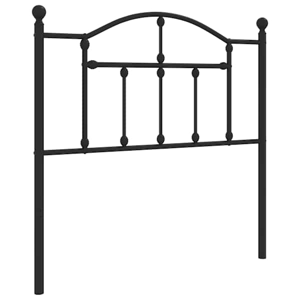 vidaXL metallist vahetatav voodipeats, must, 90 cm