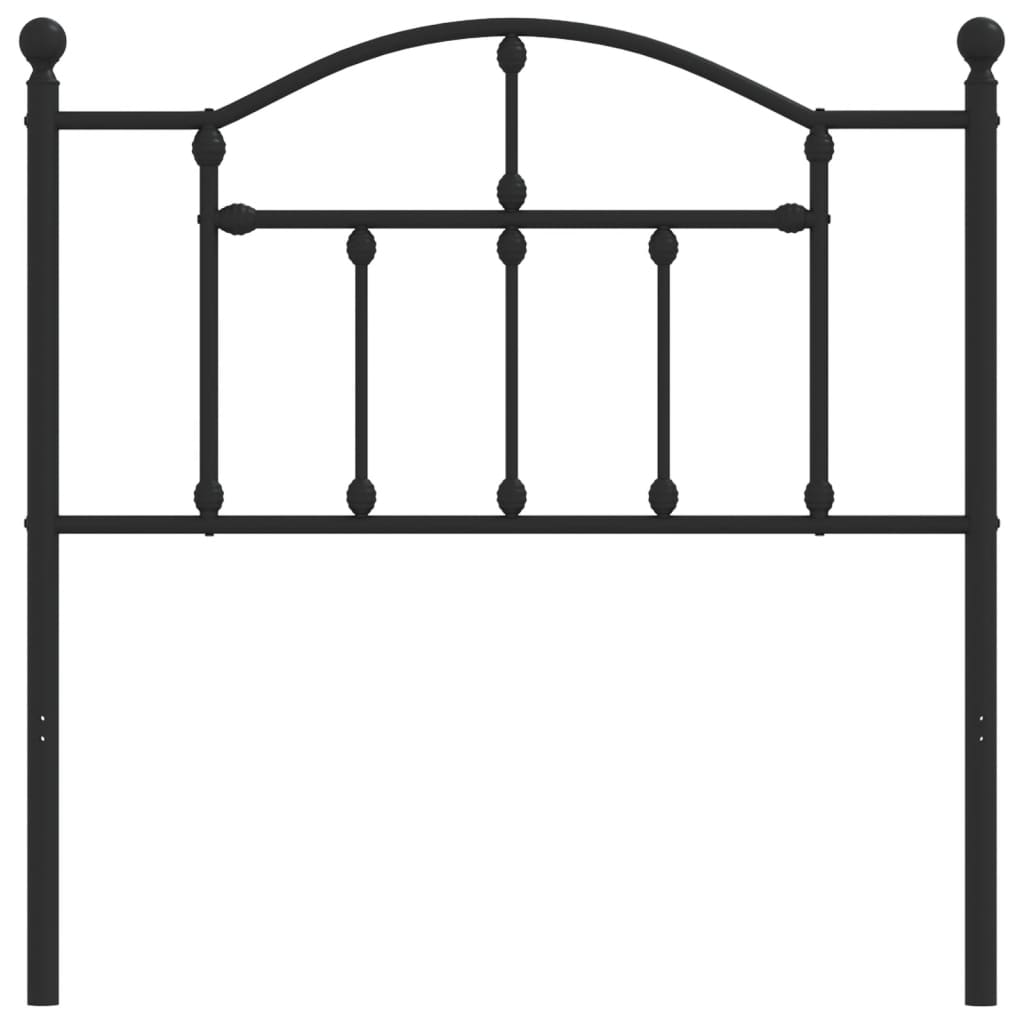 vidaXL Hoofdbord 90 cm metaal zwart afbeelding