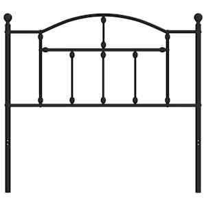 Kovové náhradní čelo postele černé 100 cm - obrázek 4