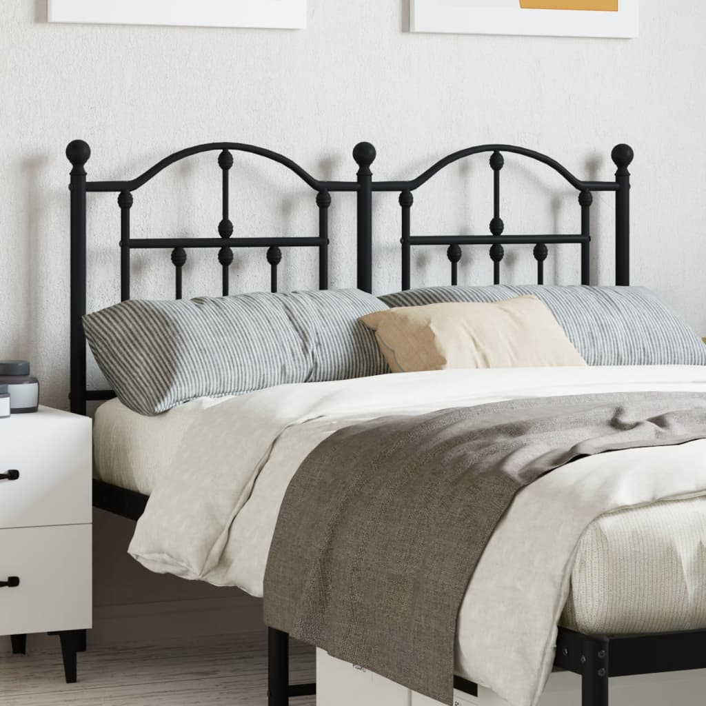 vidaXL Metallinen vaihtopääty musta 120 cm