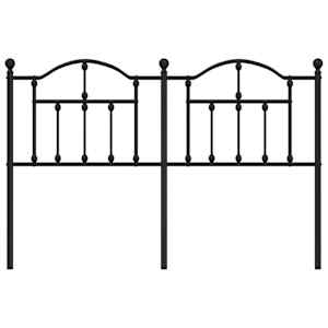 Kovové náhradní čelo postele černé 150 cm - obrázek 4