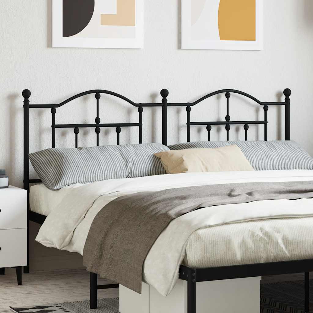 vidaXL Metallinen vaihtopääty musta 160 cm