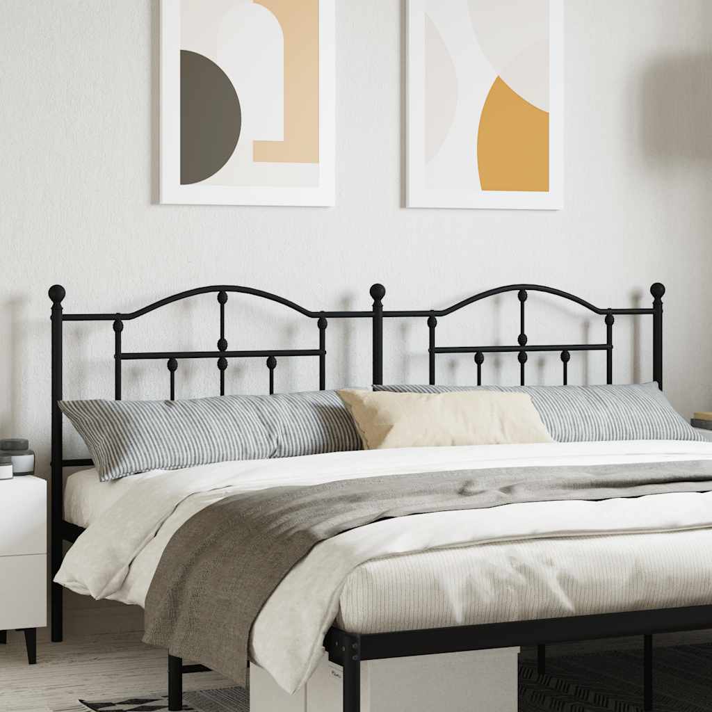 vidaXL Metallinen vaihtopääty musta 200 cm