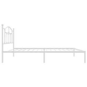 Kovový rám postele s čelem bílý 80 x 200 cm - obrázek 6