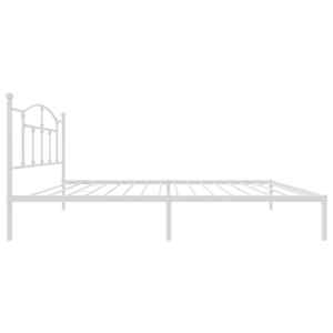 Kovový rám postele s čelem bílý 107 x 203 cm - obrázek 6