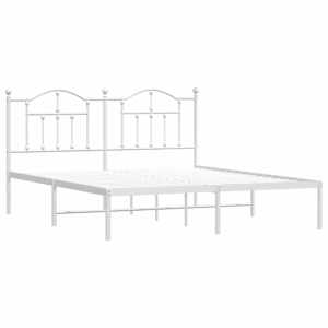 vidaXL Metalni okvir za krevet s uzglavljem bijeli 160x200 cm