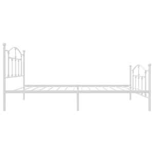 Kovový rám postele s hlavovým a nožním čelem bílý 80 x 200 cm - obrázek 6