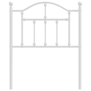 vidaXL Kovov&eacute; čelo postele b&iacute;l&eacute; 75 cm
