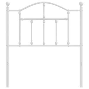 vidaXL Kovové čelo postele biele 80 cm