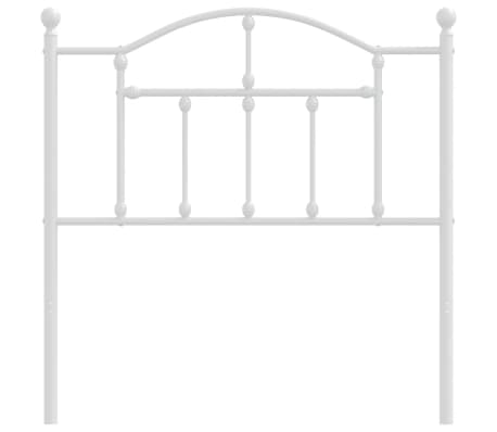 vidaXL Ersatz-Kopfteil Metall Wei&szlig; 90 cm