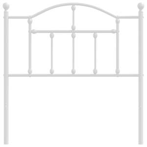 vidaXL Ersatz-Kopfteil Metall Wei&szlig; 90 cm
