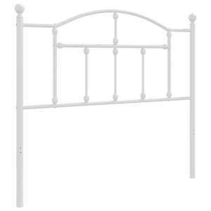 Kovové náhradní čelo postele bílé 100 cm - obrázek 2