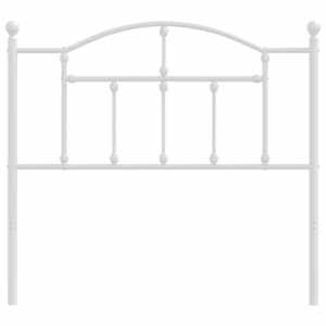 Kovové náhradní čelo postele bílé 100 cm - obrázek 4