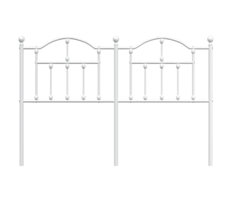 vidaXL Metal Headboard White 140 cm