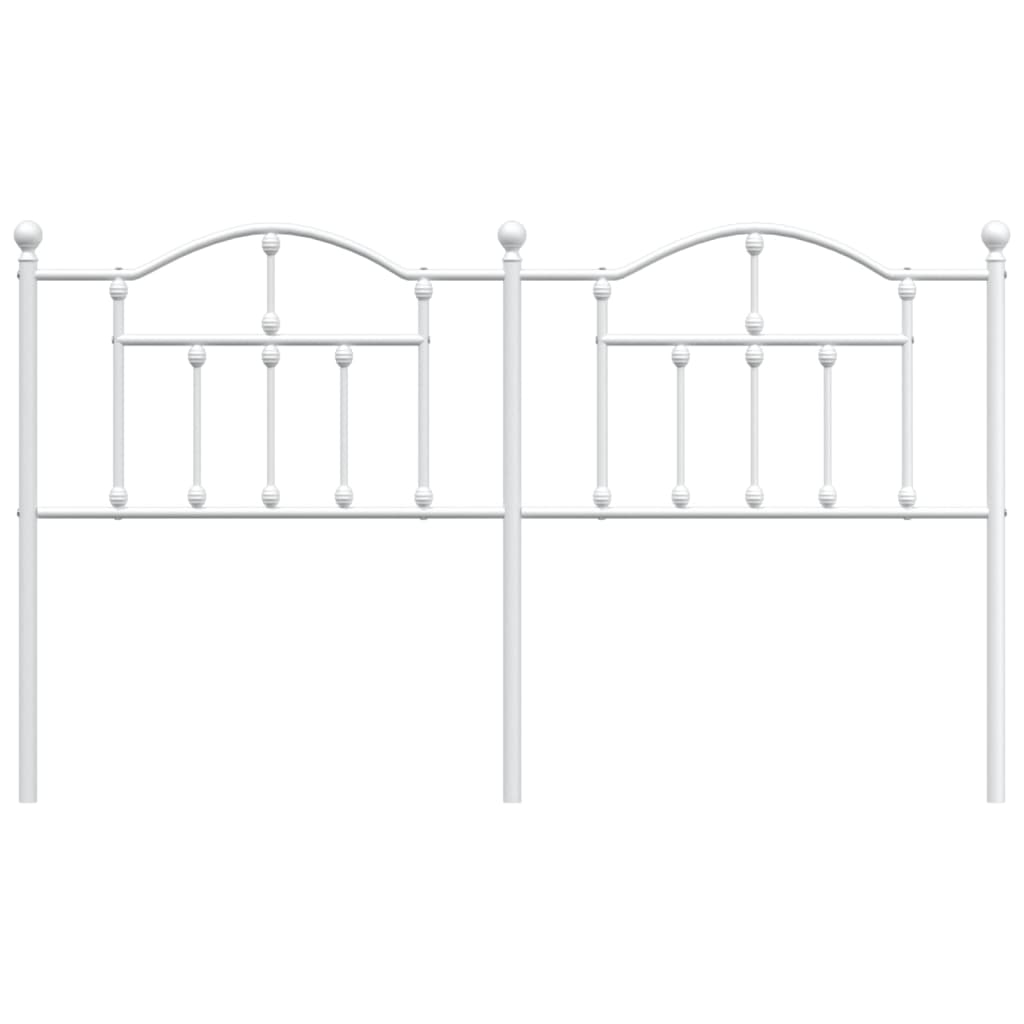 vidaXL Hoofdbord 160 cm metaal wit afbeelding