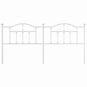 Kovové náhradní čelo postele bílé 200 cm - obrázek 3