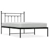 vidaXL metallist voodiraam peatsiga, must, 100x200 cm