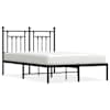 vidaXL metallist voodiraam peatsiga, must, 120x190 cm