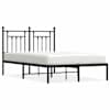 vidaXL metallist voodiraam peatsiga, must, 135x190 cm