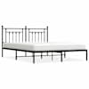 vidaXL metallist voodiraam peatsiga, must, 183x213 cm