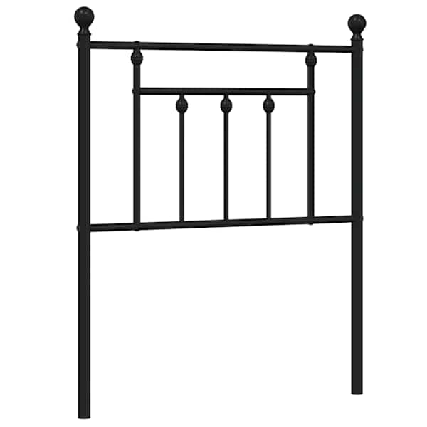 vidaXL metallist vahetatav voodipeats, must, 75 cm