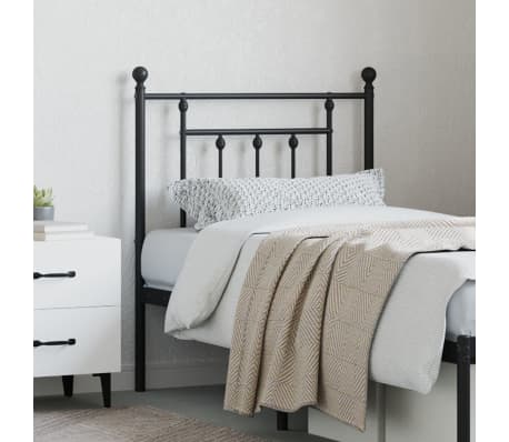 vidaXL Metallinen s&auml;ngynp&auml;&auml;ty musta 75 cm