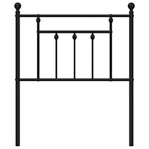 Kovové náhradní čelo postele černé 75 cm - obrázek 4