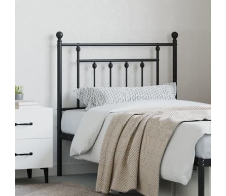vidaXL Sengegavl i metall svart 80 cm