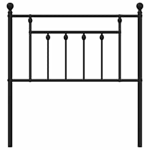 Kovové náhradní čelo postele černé 80 cm - obrázek 4