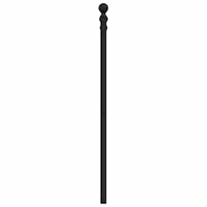 Kovové náhradní čelo postele černé 80 cm - obrázek 5