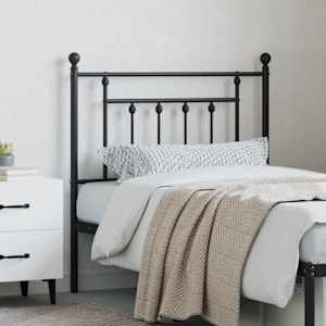 vidaXL Sengegavl i metall svart 80 cm