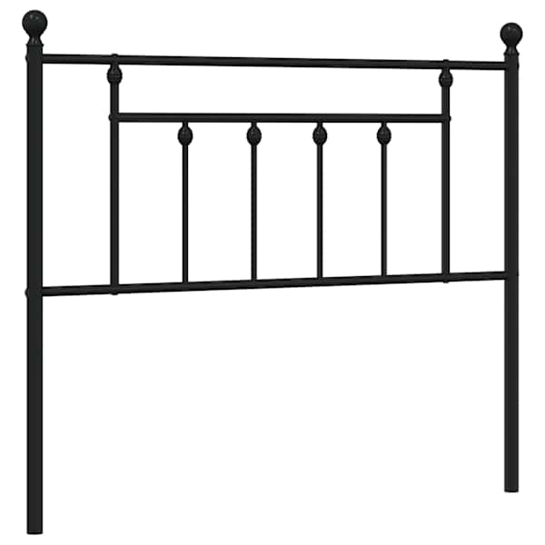 vidaXL metallist vahetatav voodipeats, must, 107 cm