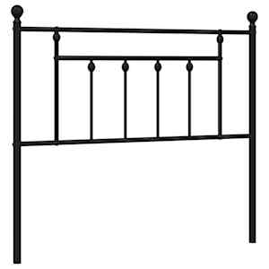 Kovové náhradní čelo postele černé 107 cm - obrázek 2