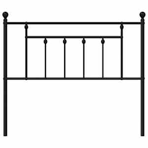 Kovové náhradní čelo postele černé 107 cm - obrázek 4