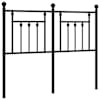 vidaXL metallist vahetatav voodipeats, must, 120 cm