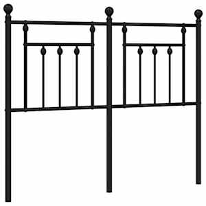 Kovové náhradní čelo postele černé 120 cm - obrázek 2