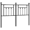 vidaXL metallist vahetatav voodipeats, must, 140 cm