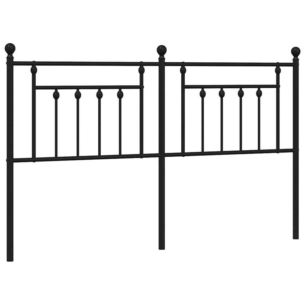 vidaXL Vervangend hoofdbord 160 cm metaal zwart, foto 3