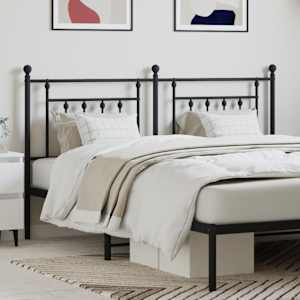 Kovinsko nadomestno vzglavje črno 160 cm