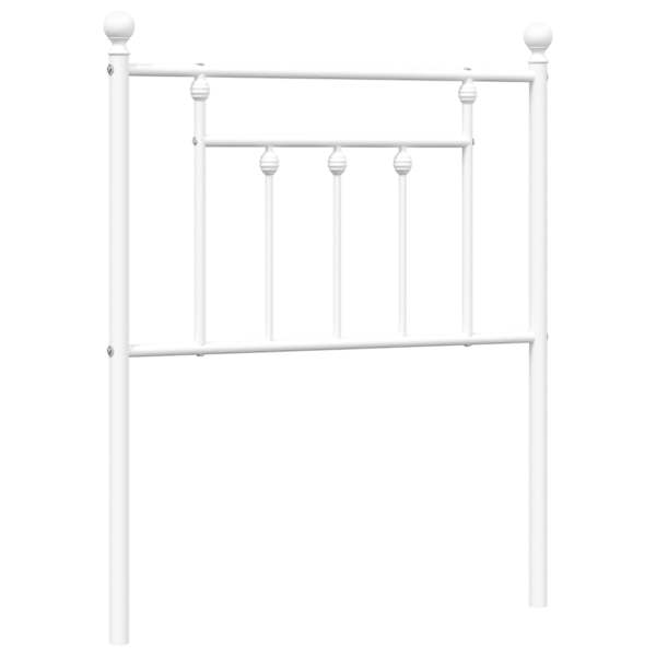 vidaXL metallist vahetatav voodipeats, valge, 75 cm