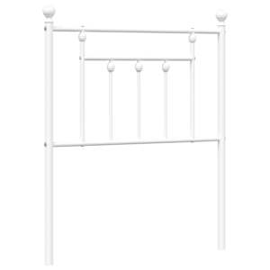 Kovové náhradní čelo postele bílé 75 cm - obrázek 2