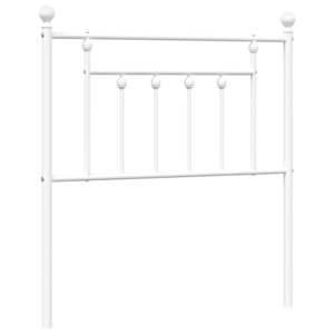 Kovové náhradní čelo postele bílé 80 cm - obrázek 2